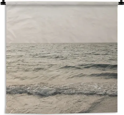 Produktbild von MuchoWow® Wandteppich Wandbehang Sommer - Meer - Grün 150x150 cm Tapisserie Dekoration Wandtuch - Wohnaccessoires - Modernes