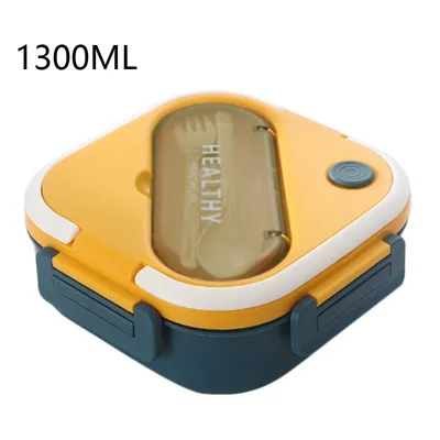 Produktbild von 1300ml Lunchbox Bento Box Brotdose Erwachsene 1300ml mit 3 FäChern für Kinder inkl. Besteck Jausenbox für Mikrowellen Und SpüLmaschinen