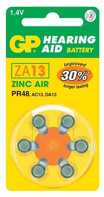Produktbild von Hörgeräte Batterie 6er Blister (Orange)
