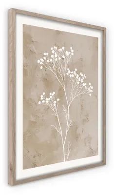 Produktbild von STYLER Wandbild 50x70 cm Dried Flowers Poster Framed Blumenbild Trockenblumen Naturbild Wanddeko Wohnzimmer Schlafzimmer Rahmen