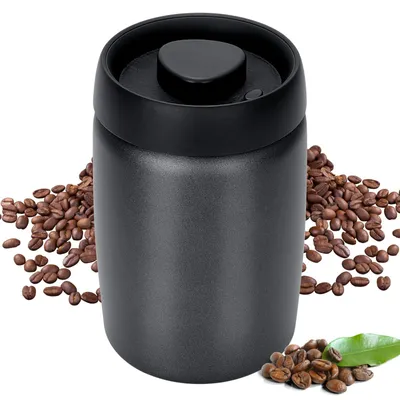 Obrázok produktu pre Nerezové nádoby na kávu Cozary, objem 1,2 l, vákuová nádoba na kávu, vzduchotesná, na mletú kávu