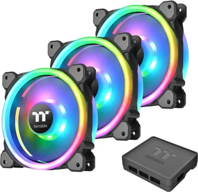 Produktbild von Thermaltake Riing Trio 14 RGB TT Premium Edition, Ventilator, Schwarz, Grau, 3 Lüfter, 14 cm, Universal, 40000 h