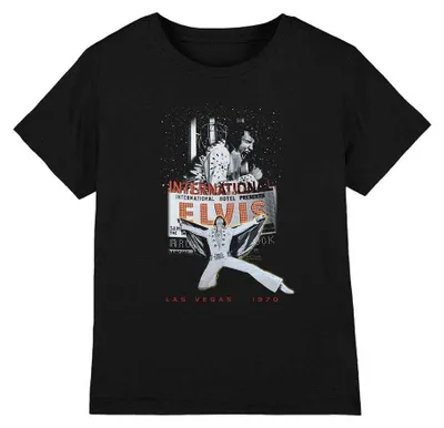 Immagine prodotto di Maglietta per bambini Elvis Presley - "Las Vegas" TV33196 (152-158) (Nera)