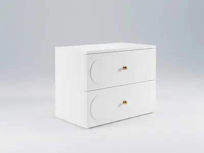 Produktbild von Badezimmer-Wandschrank unter Waschbecken mit Aufsatz - Weiß - 80 cm - SATOBAL