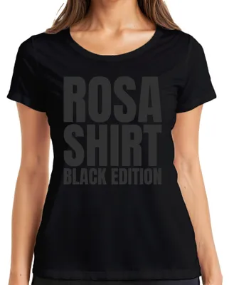 Immagine prodotto di Maglietta rosa Black Edition con scritta divertente e ironica in stile gotico, da donna, nera, taglia XL