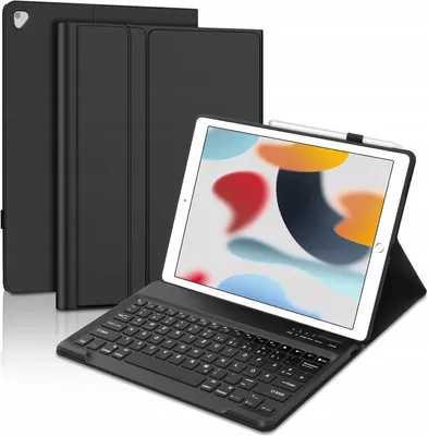 Produktbild von JADEMALL Etui mit Bluetooth Tastatur für iPad Pro 12.9" Schwarz