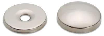 Image de CAPUCHON DE VIS BOMBÉ 18 mm - Laiton nickelé