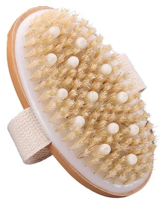 Image de Brosse de bain de massage UNIQ avec picots en laiton pour un massage corporel exfoliant