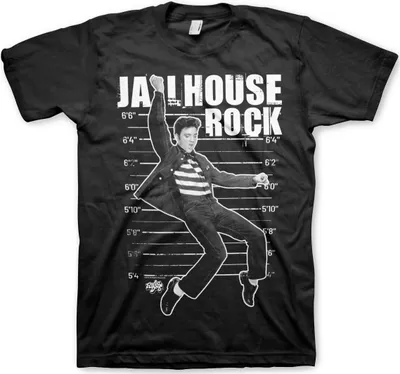Productafbeelding van Elvis Presley - T-shirt "Jailhouse Rock" - Maat L - Zwart