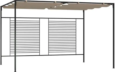 Produktbild von "2026 Promotion" Pavillon mit Ausziehbarem Dach 3x4x2,3 m Taupe 180 g/m² - Pavillons & Partyzelte CC7724