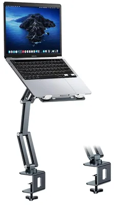 Produktbild von 360° drehbarer Laptopständer - Verstellbar - Faltbar - Aluminium - Für 11-17 Zoll Laptops