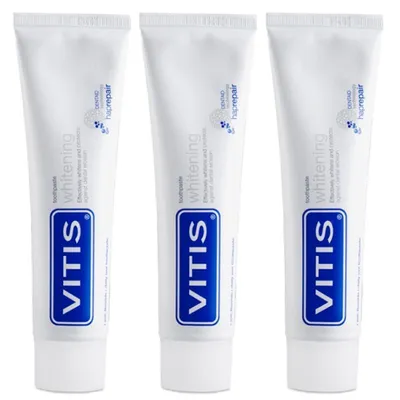 Produktbild von VITIS Whitening Zahnpasta – aufhellend – mit Hydroxylapatit – 3 Packungen
