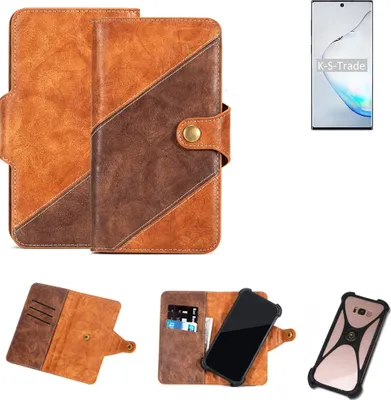 Produktbild von K-S-Trade Handyhülle Schutzhülle Bookstyle Case Wallet-Case kompatibel mit Samsung Galaxy Note10 Exynos Cover Klapphülle Kantenschutz Smartphone