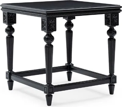 Produktbild von Casa Padrino Luxus Barock Beistelltisch Schwarz - Quadratischer Massivholz Tisch im Barockstil - Luxus Wohnzimmer Möbel im Barockstil - Barock Möbel - Edel & Prunkvoll