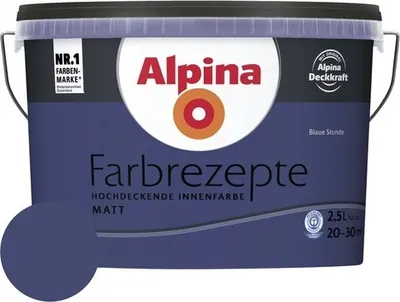 Produktbild von Alpina Wandfarbe Farbrezepte Blaue Stunde 2,5 l