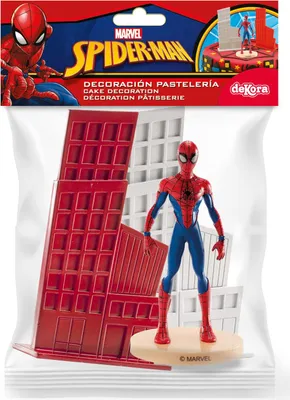 Produktbild von dekora - Kit Spiderman Tortenaufsatz Geburtstag Marvel - 3 Teile