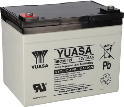 Produktbild von Yuasa Blei-Akku REC36-12I Pb 12V / 36Ah Zyklenfest, M5 Innengewinde