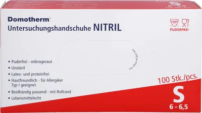 Produktbild von Domotherm Untersuchungshandschuhe Nitril S, 100 St HAS