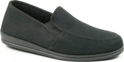 Produktbild von Rohde Schuhe Herren Hausschuhe Wollfutter Lillestrom 2609, Größe:44 EU, Farbe:Schwarz