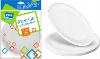 Produktbild von Pappteller rund 18 cm 12 Stück weiß grill