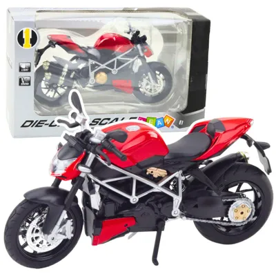 Zdjęcie produktu dla Motocykl metalowy ze światłem i dźwiękiem 1:12