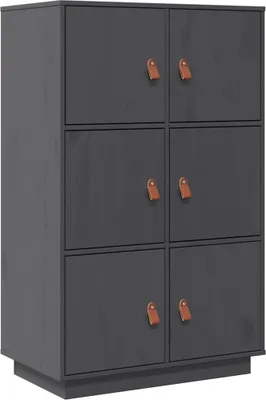 Obrázok produktu pre vidaXL Vysoká doska Grey 67x40x108,5 cm Borovicový masív