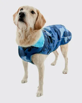 Immagine prodotto di DRYROBE Dog Coat Cappotto per cani Blu Camo XL