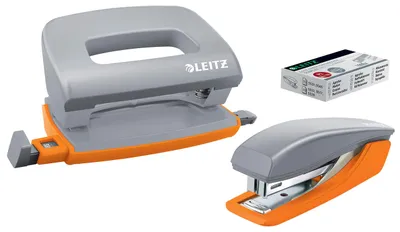 Produktbild von LEITZ Mini Heftgerät- & Locher-Set Urban Chic dunkelgrau