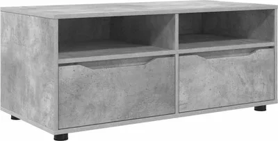 Image de vidaXL Armoire TV Béton Gris 100 x 48 x 43 cm Bois composite