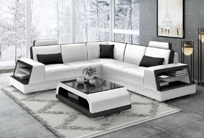 Produktbild von Wohnlandschaft Ecksofa Couch Polster Ledersofa