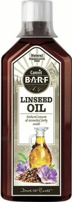 Produktbild von Ergänzungsfuttermittel für Hunde und Katzen Canvit Barf Leinsamenöl 0,5 l