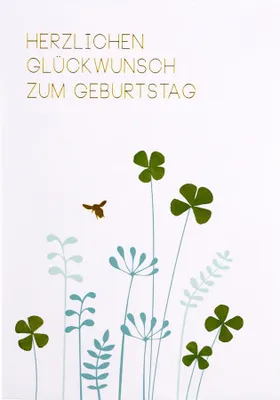 Produktbild von Räder Glücksklee Karte Herzlichen Glückwunsch zum Geburtstag