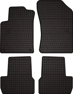 Produktbild von Gummifußmatten passend für Citroen C3 II (Schrägheck, Bj. 2009-2016) – schwarz, passgenau, mit Befestigungen set 4 Stk. - Gummi-Automatten
