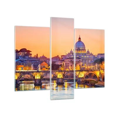 Produktbild von Bilder auf glas - Rom Italien Basilika Geschichte - 95x80cm - Glasbilder - Wandbilder - Kunstdruck - zum Aufhängen bereit - Wanddekoration aus Glas - Glas Bilder - Wandbild auf Glas - GCB95x80-2704