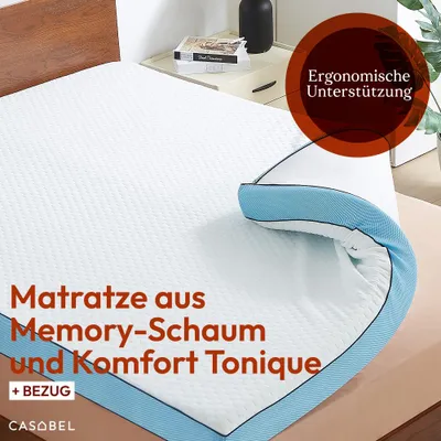 Produktbild von CASABEL Viskoelastischer Matratzentopper 7 cm, 160x200cm, mit Bezug