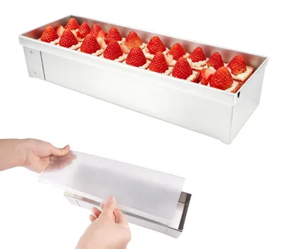 Image de Omgoods - Moule à tiramisu réglable avec côtés amovibles, 30 cm
