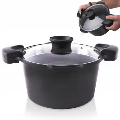 Produktbild von Orion Granit-Topf mit Siebdeckel, Induktion, 24cm, 5,5L