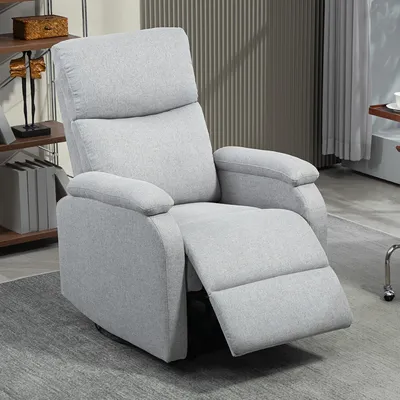 Produktbild von SUGIFT Recliner Sessel, Relaxsessel mit Liegefunktion, verstellbare Rückenlehne 60°, Polstersessel, Grau  |  Taschenfedern  |  91,5 x 69 x 103 cm