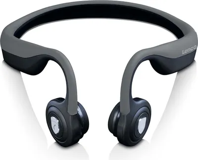 A pair of Lenco bone conduction Bluetooth headphones shown against a white background.