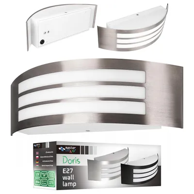 Produktbild von MasterLED Wandleuchte Außen E27 Edelstahl gebogen Wandlampe modern Fassadenleuchte Edelstahl Design