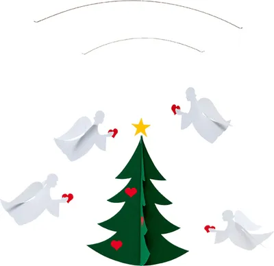 Image de Flensted Mobiles - Ange de l'amour avec arbre de Noël