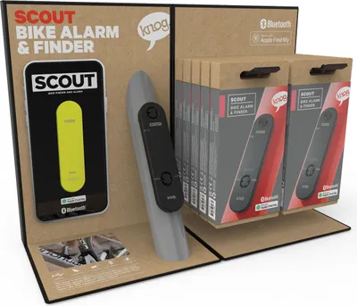 Produktbild von Knog Scout Bike Alarm und Finder DPOS SLATWALL-/THEKENDISPLAY (VE/30)