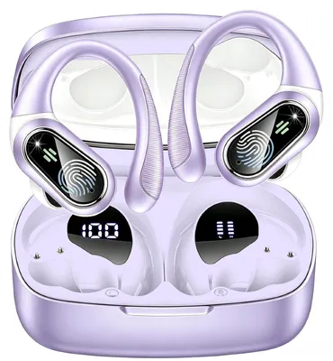 Produktbild von Kabellose Bluetooth Kopfhörer Sport 50Std HiFi Stereo In Ear Ohrhörer Violett