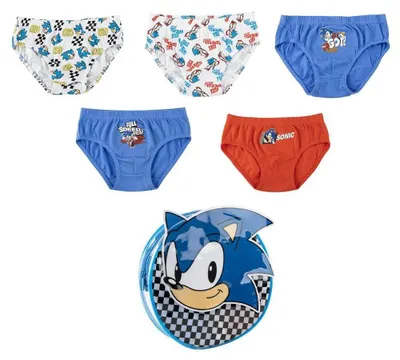 Obrázok produktu pre Chlapčenská spodná bielizeň Single Jersey s toaletnou taškou – Sonic Bunt 6-8 rokov Disney