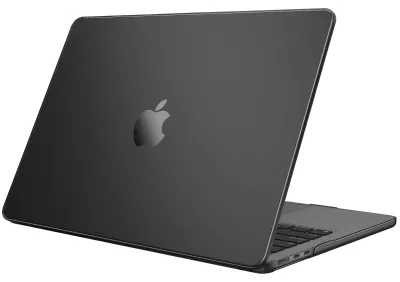 Produktbild von Fintie Hülle Kompatibel mit MacBook Air 13,6 Zoll M5 M4 M3 M2 (2026-2022) A3449 A3240 A3113 A2681, Ultradünne Hartschale Schutzhülle Snap Cover, Schwarz(Matt)
