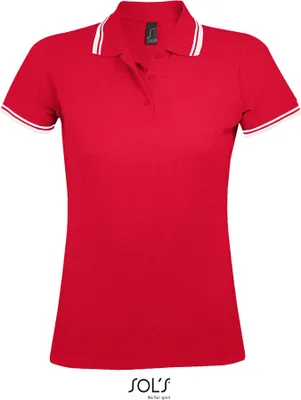 Immagine prodotto di SOLs 00578 | Polo da donna Pasadena - Colore: Rosso/Bianco - Taglia: XL