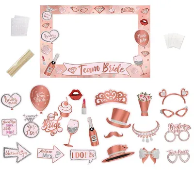 Image de Kit de accessoires pour photomaton de mariage, comprenant 25 pièces