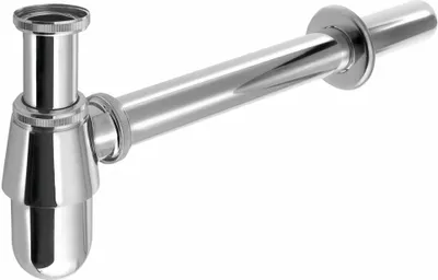 Zdjęcie produktu dla Syfon umywalkowy 5/4", DN32, niski, chromowany