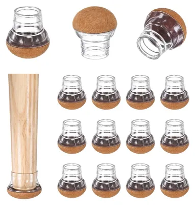 Productafbeelding van Stoelpootbeschermers, 32 stuks, siliconen, Ø 1,4-1,9 cm