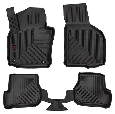 Produktbild von Gummi-Fußmatten für Volkswagen Golf V 2003-2008 (Schrägheck/Kombi) – 4-tlg, Schwarz, passgenau